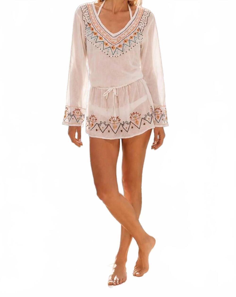 NEW ULA SWIMWEAR sedona cover up in white